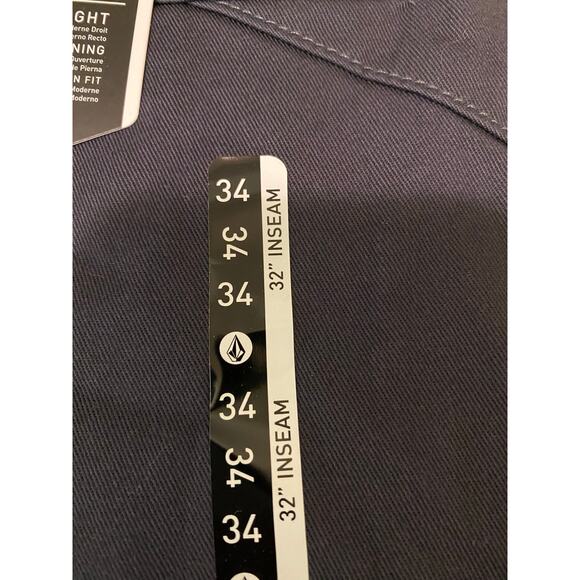 Volcom MEN'S FRICKIN MODERN STRETCH PANTS 34 x 32 charcoal chino skate NWT - Picture 3 of 11